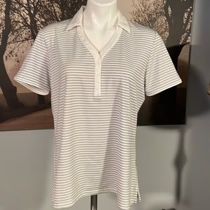 Set of 2 Ladies Golf Striped Polos - L